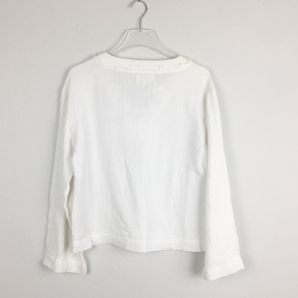 Cloth & Stone | White Lace Tie Blouse | Small - Picture 4 of 6